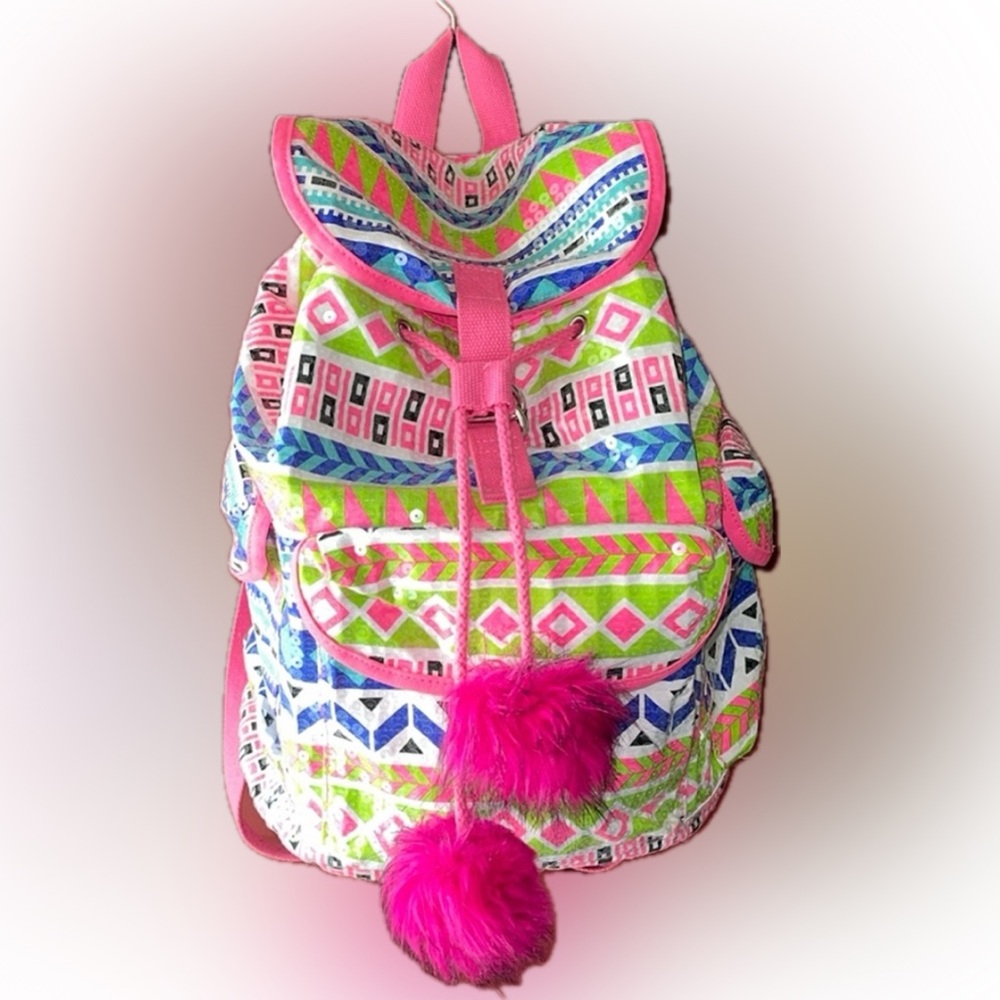 Girls Backpack p.s. aeropostale Colorful Sequin - Great Condition
